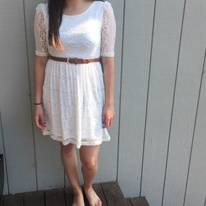 Ivory/ white lace boho dress—BRAND NEW!